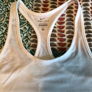 Women’s Nike Dri-fit white tank.  Never worn